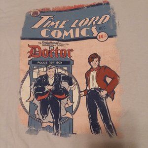 Dr. Who Mens XXL Graphic Tee Time Lord Comics